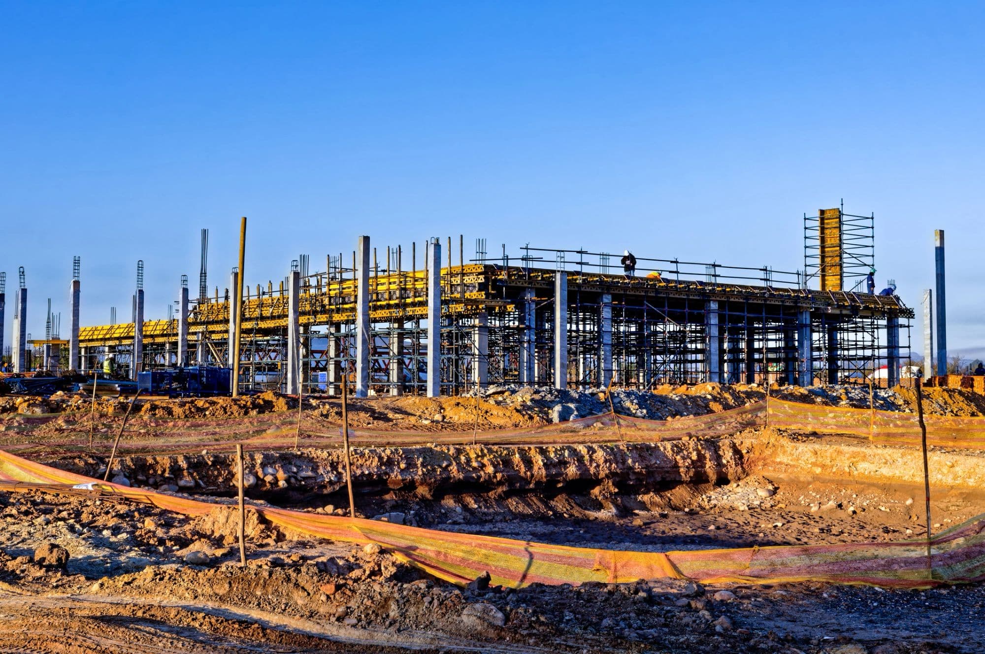 Commercial building envelope under construction